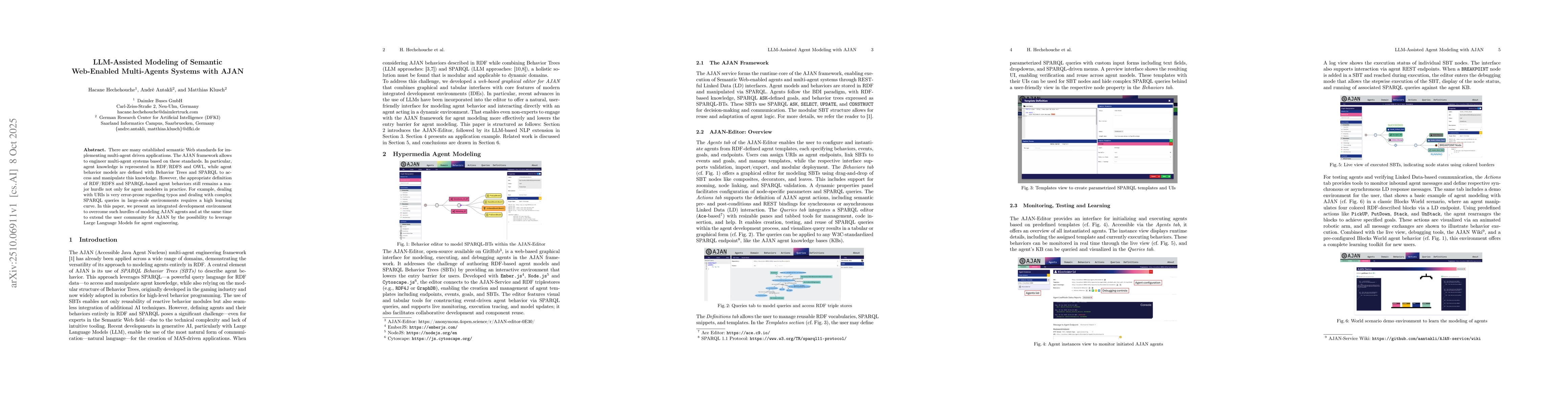 Thumbnail for LLM-Assisted Modeling of Semantic Web-Enabled Multi-Agents Systems with
  AJAN