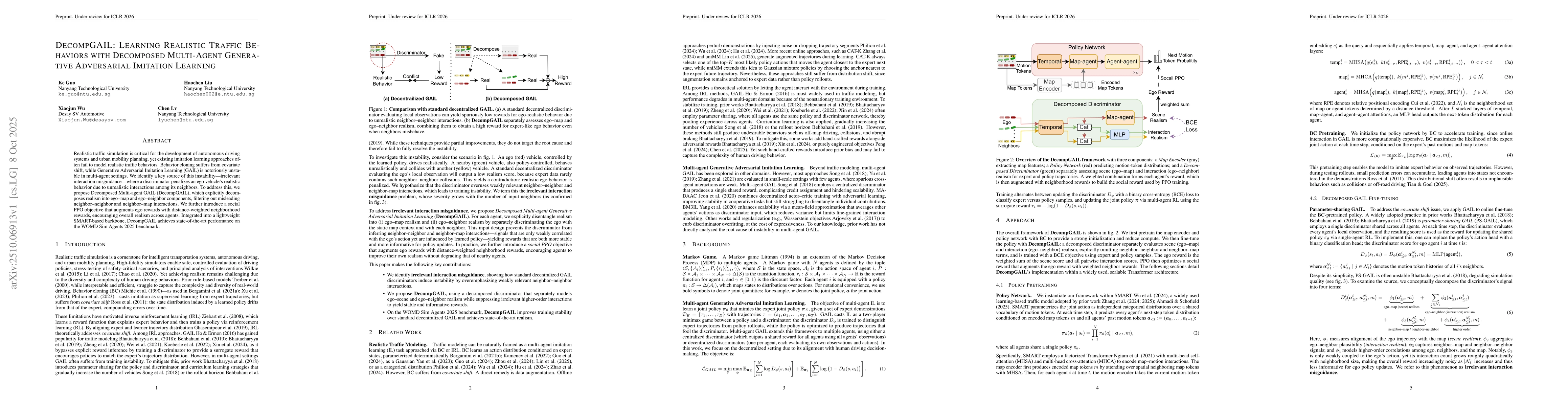 Thumbnail for DecompGAIL: Learning Realistic Traffic Behaviors with Decomposed
  Multi-Agent Generative Adversarial Imitation Learning