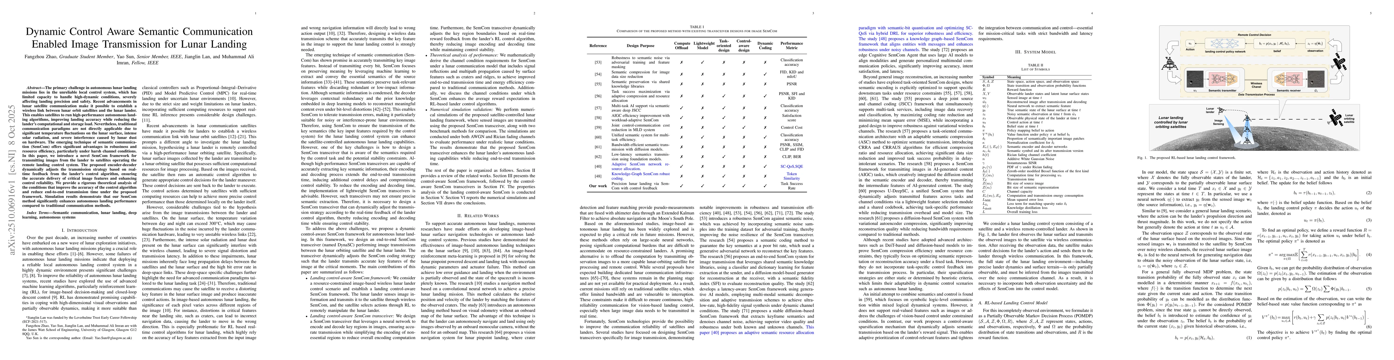 Thumbnail for Dynamic Control Aware Semantic Communication Enabled Image Transmission
  for Lunar Landing