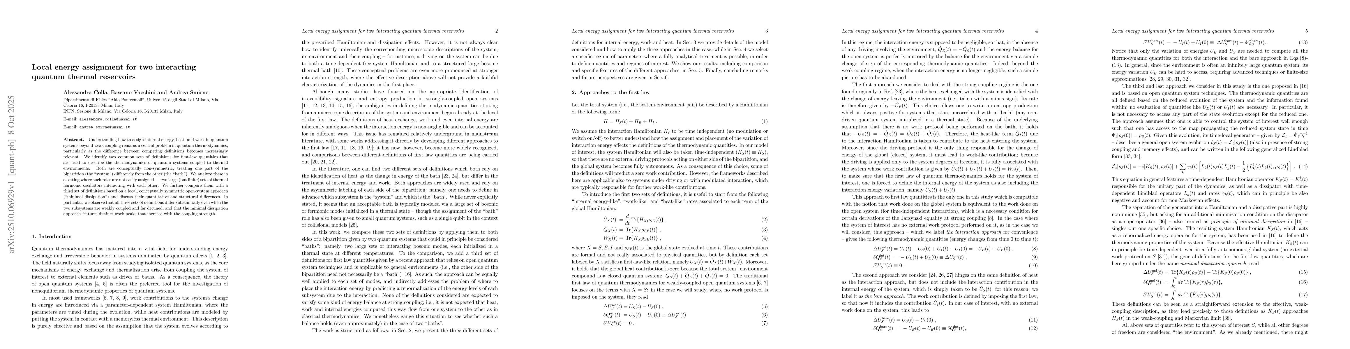 Thumbnail for Local energy assignment for two interacting quantum thermal reservoirs