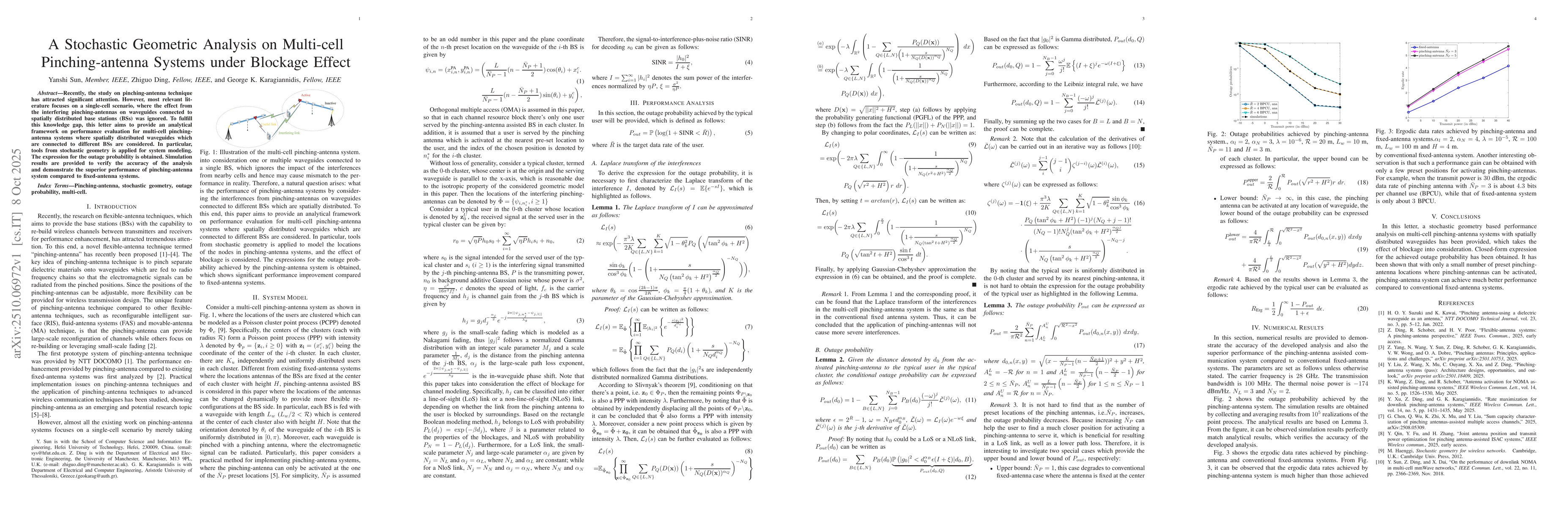 Thumbnail for A Stochastic Geometric Analysis on Multi-cell Pinching-antenna Systems
  under Blockage Effect