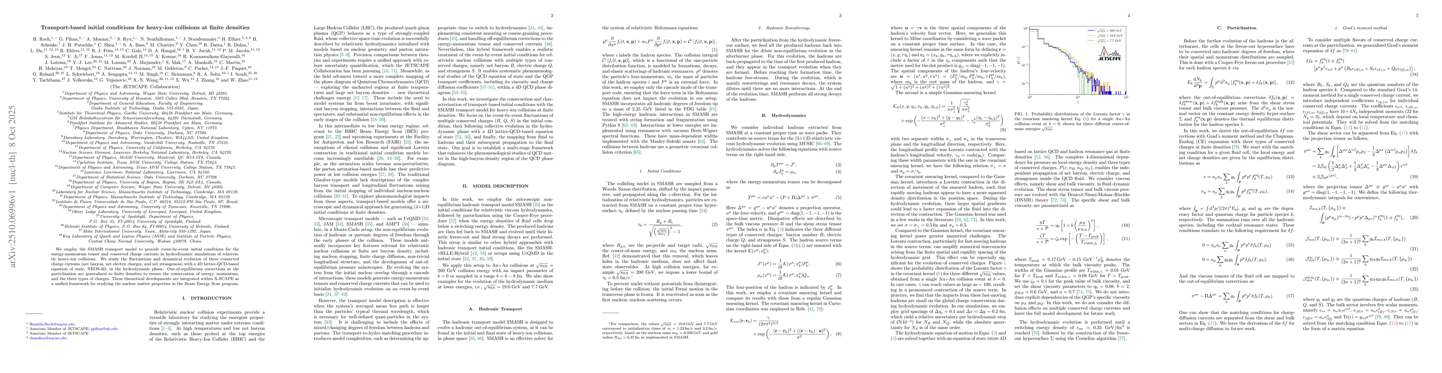 Thumbnail for Transport-based initial conditions for heavy-ion collisions at finite
  densities