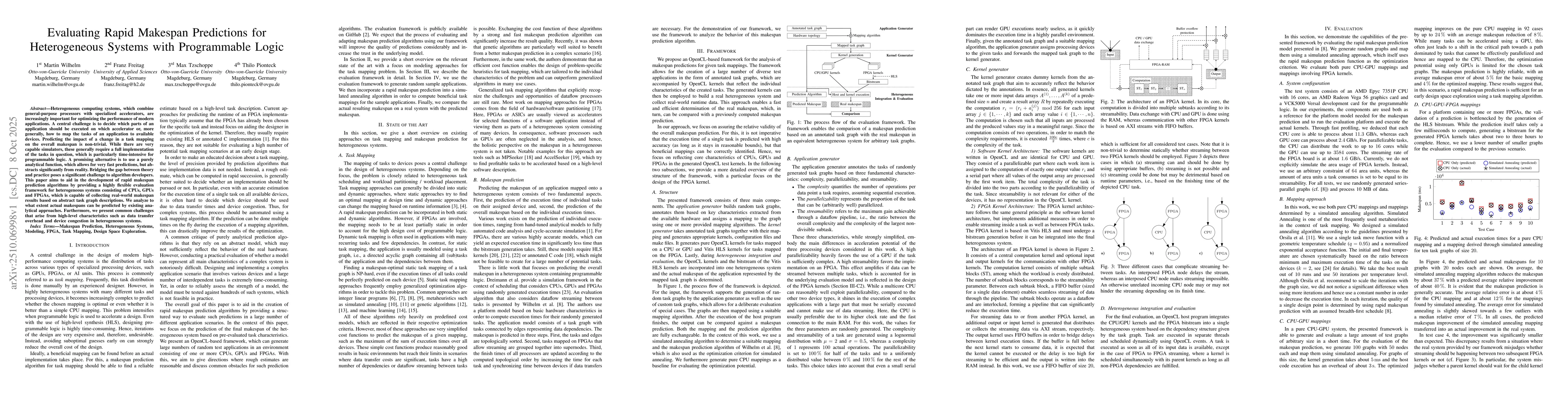 Thumbnail for Evaluating Rapid Makespan Predictions for Heterogeneous Systems with
  Programmable Logic