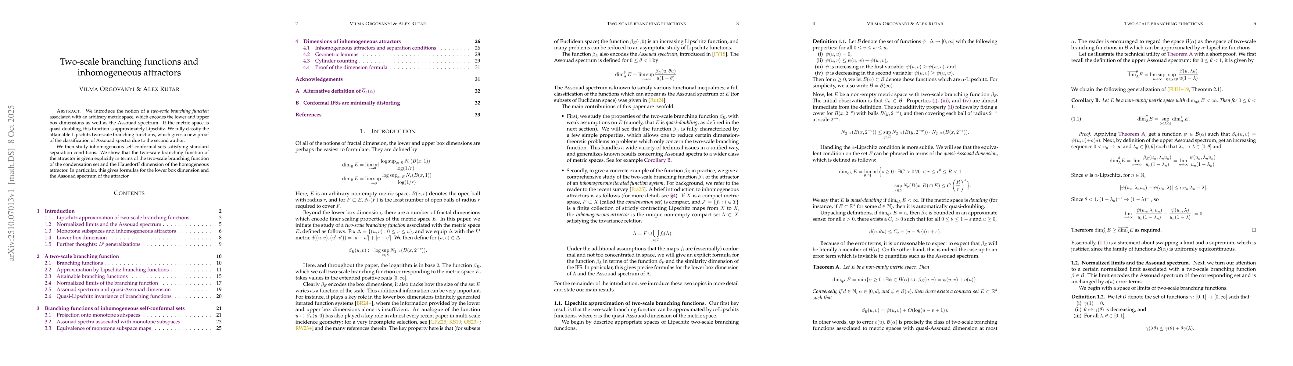 Thumbnail for Two-scale branching functions and inhomogeneous attractors