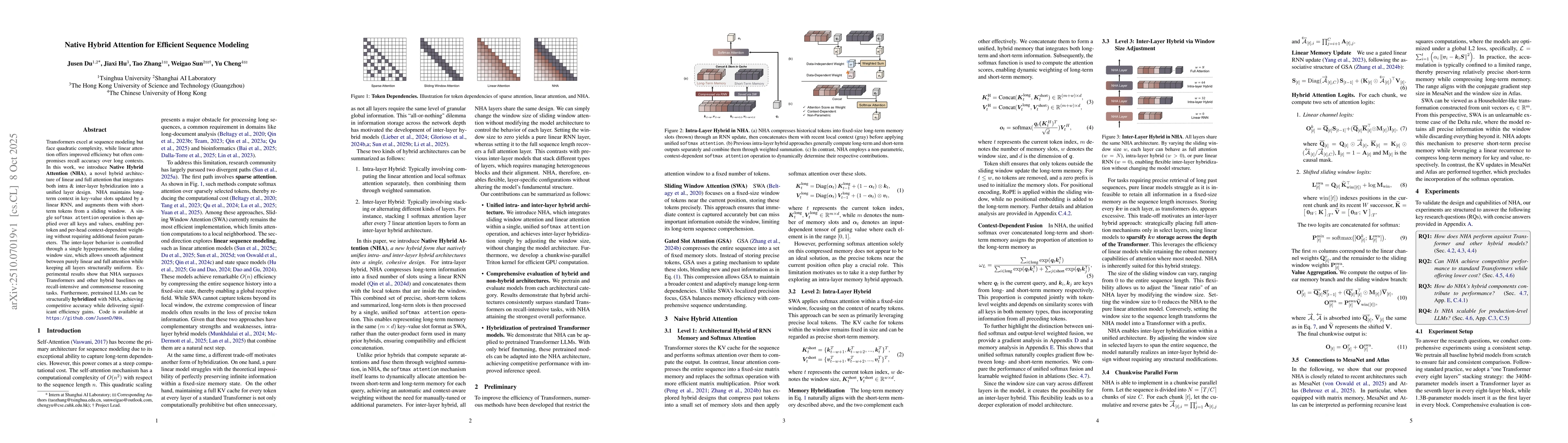 Thumbnail for Native Hybrid Attention for Efficient Sequence Modeling