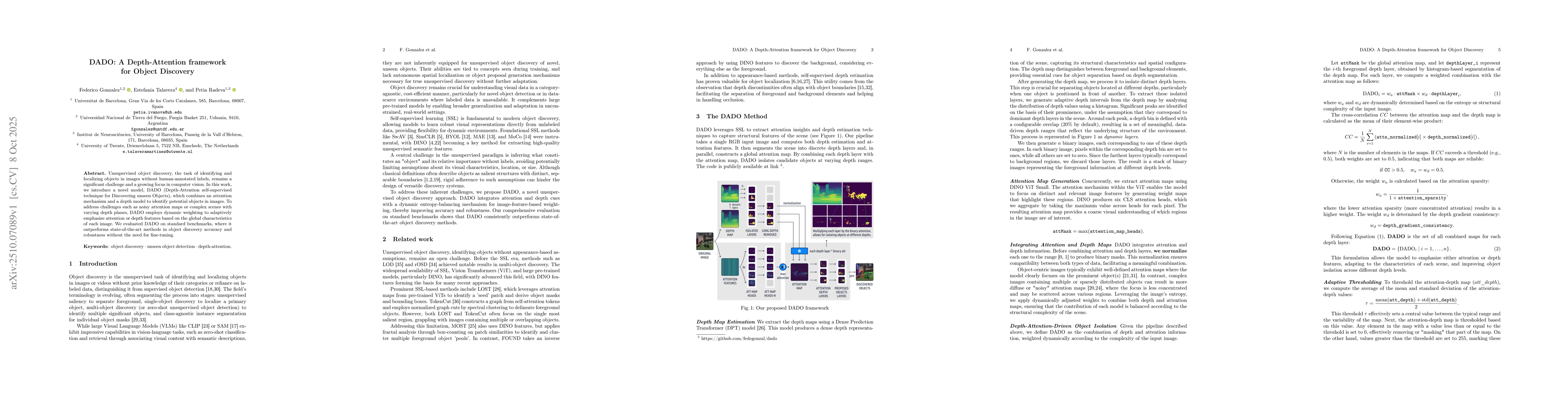 Thumbnail for DADO: A Depth-Attention framework for Object Discovery