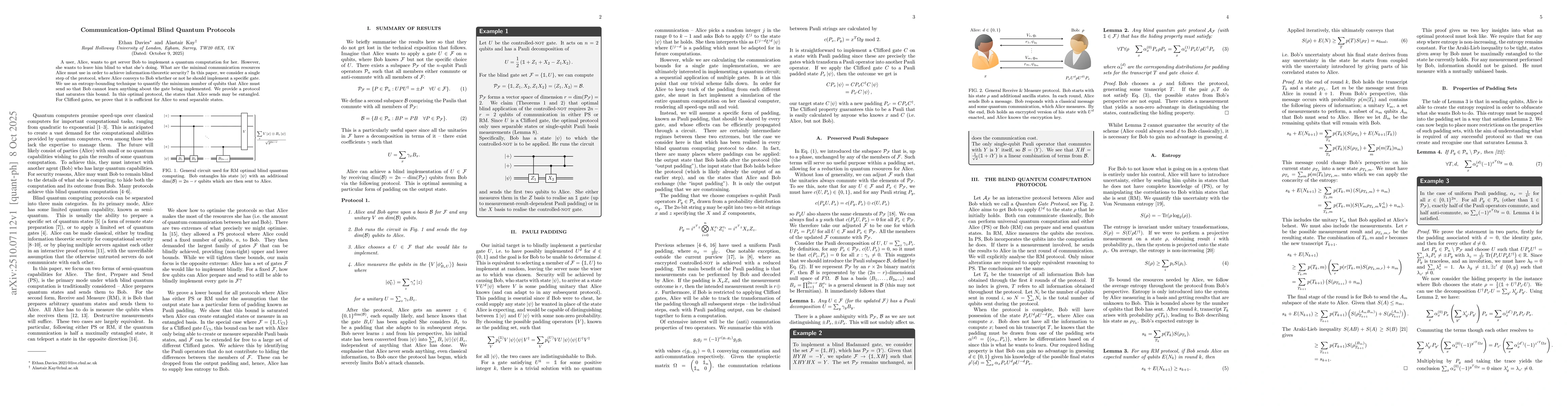 Thumbnail for Communication-Optimal Blind Quantum Protocols