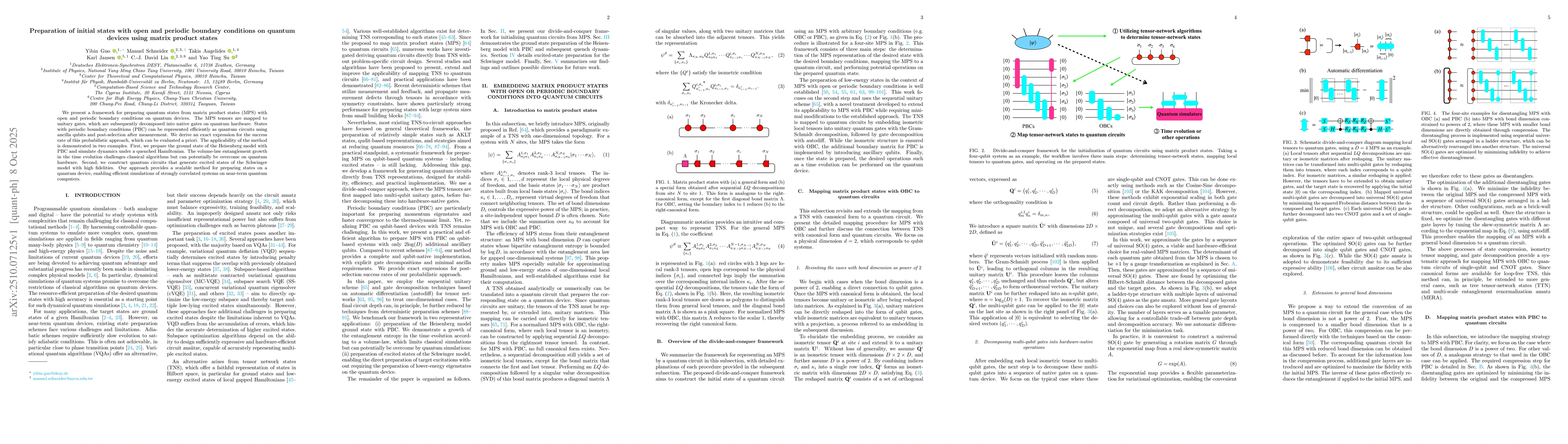 Thumbnail for Preparation of initial states with open and periodic boundary conditions
  on quantum devices using matrix product states