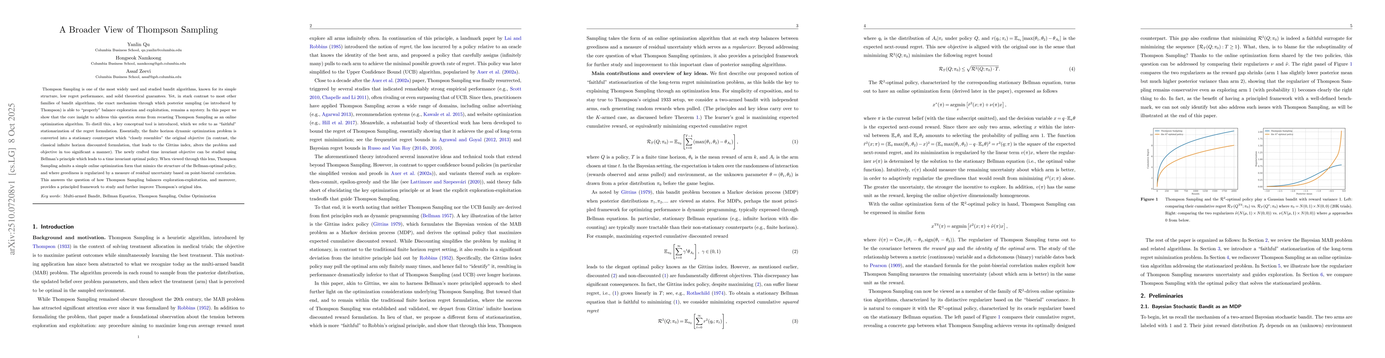 Thumbnail for A Broader View of Thompson Sampling