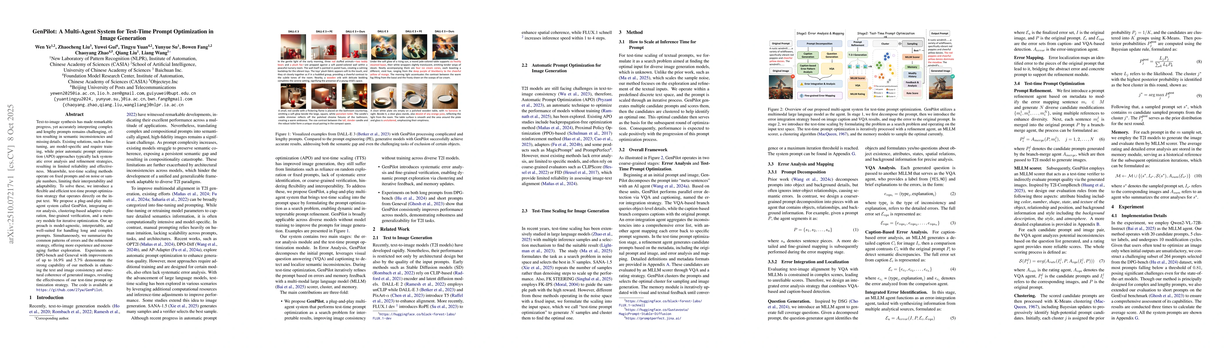 Thumbnail for GenPilot: A Multi-Agent System for Test-Time Prompt Optimization in
  Image Generation