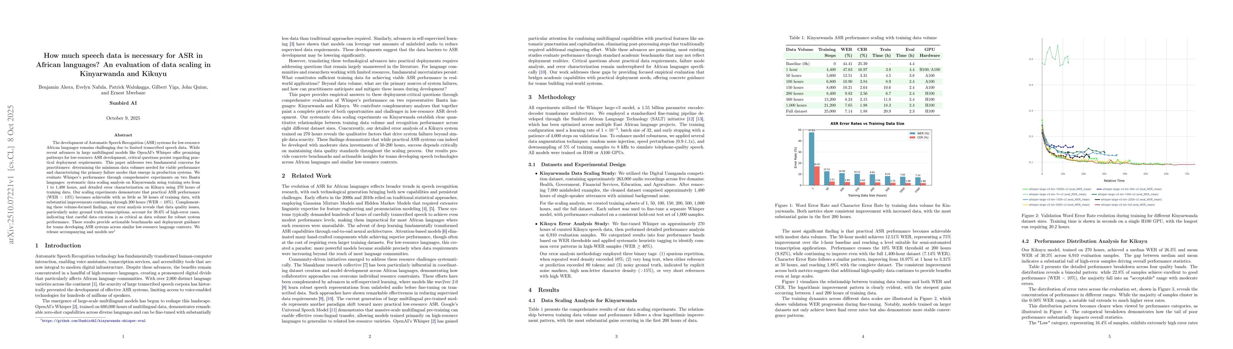 Thumbnail for How much speech data is necessary for ASR in African languages? An
  evaluation of data scaling in Kinyarwanda and Kikuyu