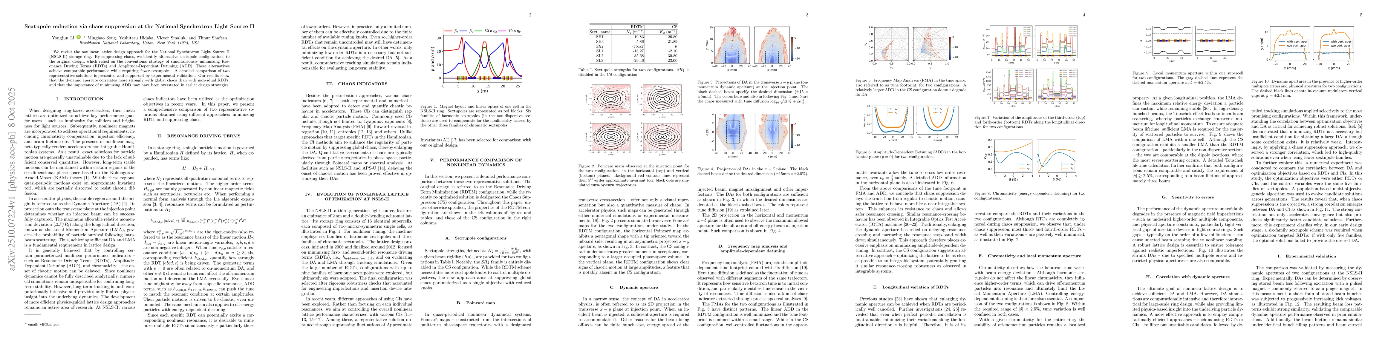 Thumbnail for Sextupole reduction via chaos suppression at the National Synchrotron
  Light Source II