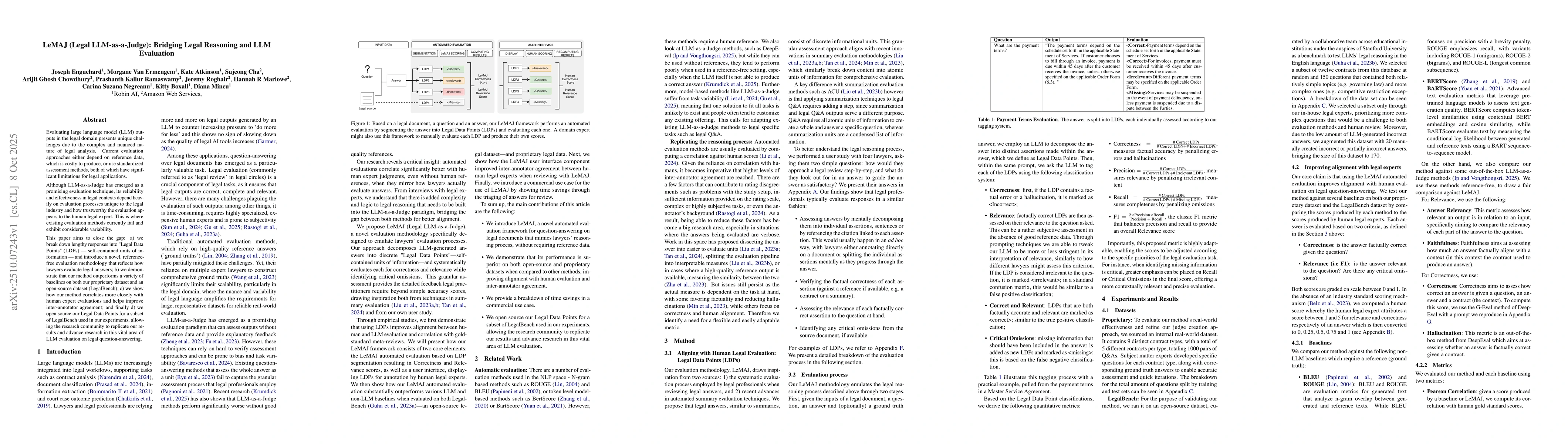 Thumbnail for LeMAJ (Legal LLM-as-a-Judge): Bridging Legal Reasoning and LLM
  Evaluation