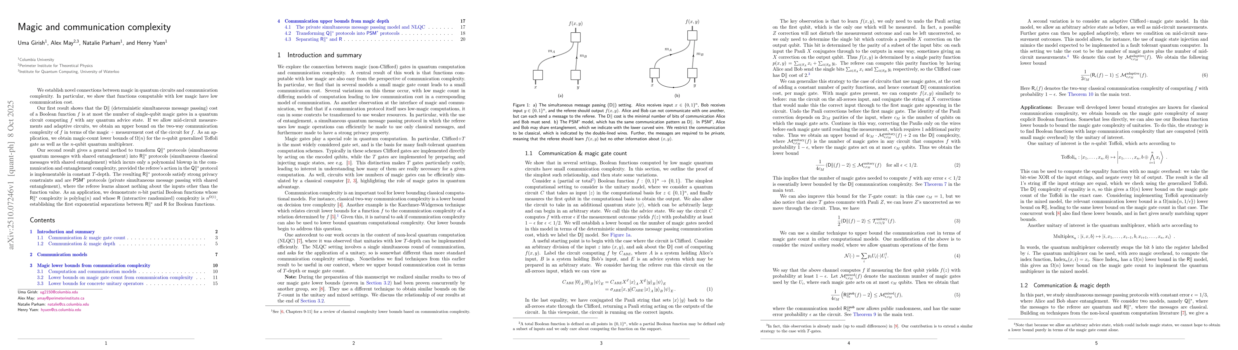 Thumbnail for Magic and communication complexity