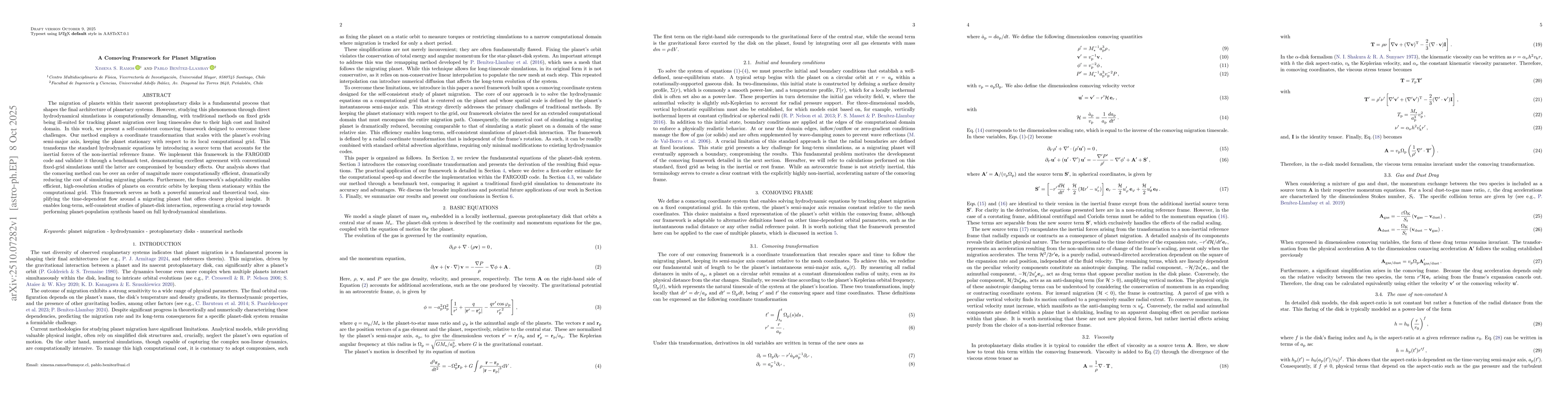 Thumbnail for A Comoving Framework for Planet Migration