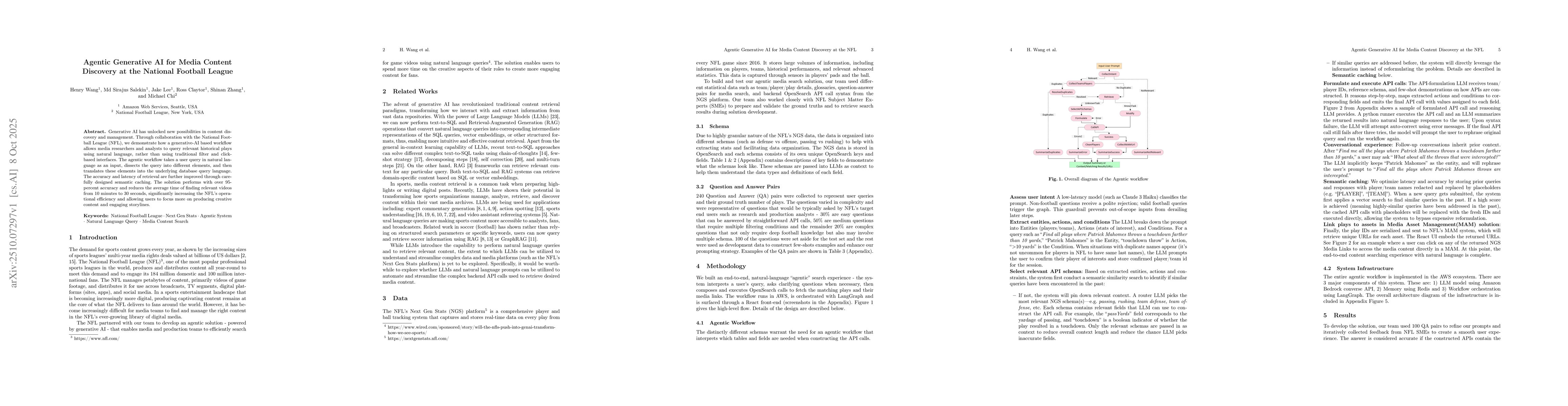 Thumbnail for Agentic generative AI for media content discovery at the national
  football league