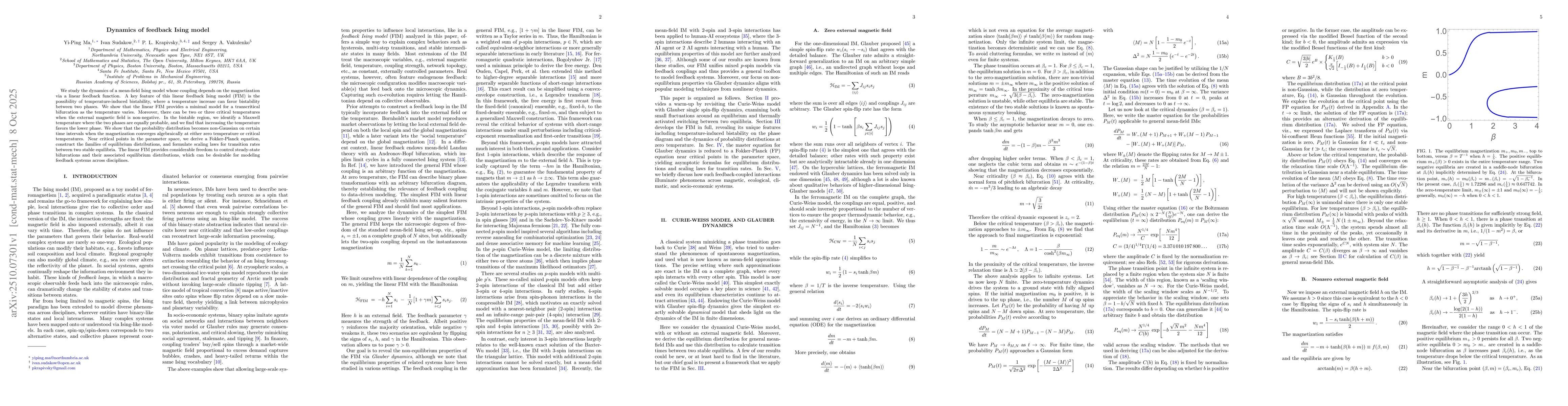 Thumbnail for Dynamics of feedback Ising model
