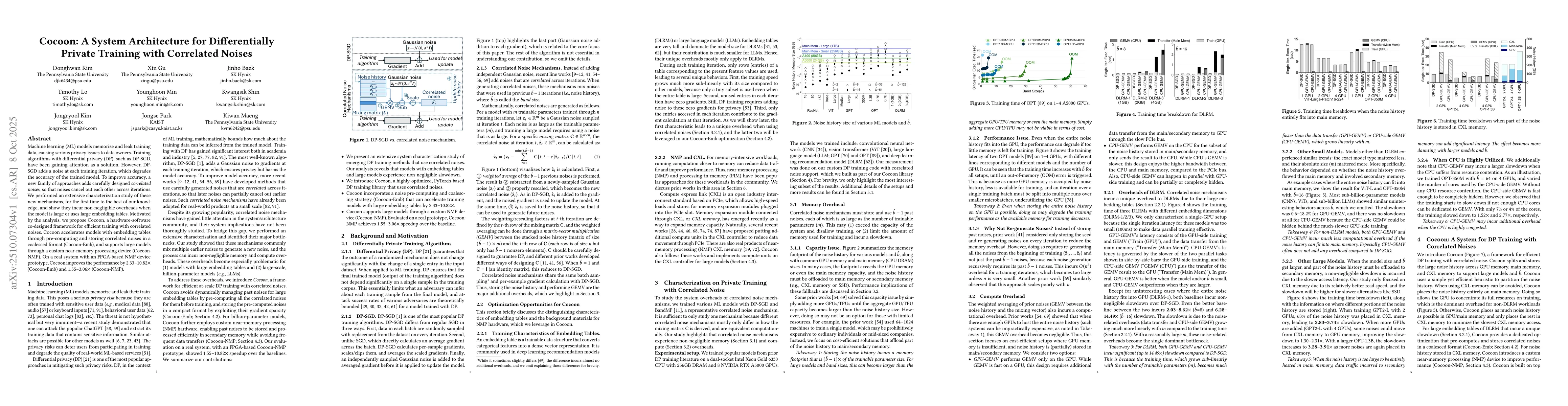 Thumbnail for Cocoon: A System Architecture for Differentially Private Training with
  Correlated Noises