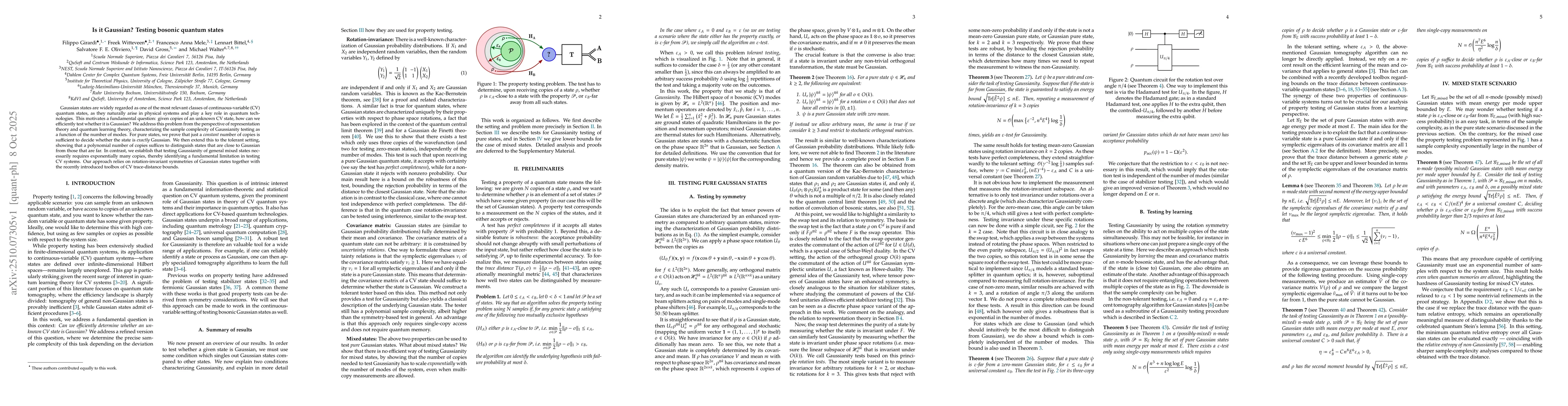 Thumbnail for Is it Gaussian? Testing bosonic quantum states