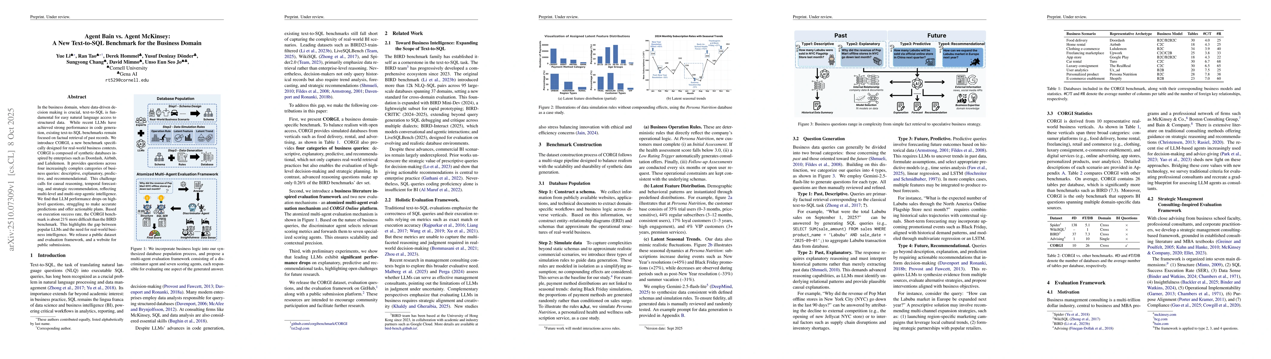 Thumbnail for Agent Bain vs. Agent McKinsey: A New Text-to-SQL Benchmark for the
  Business Domain
