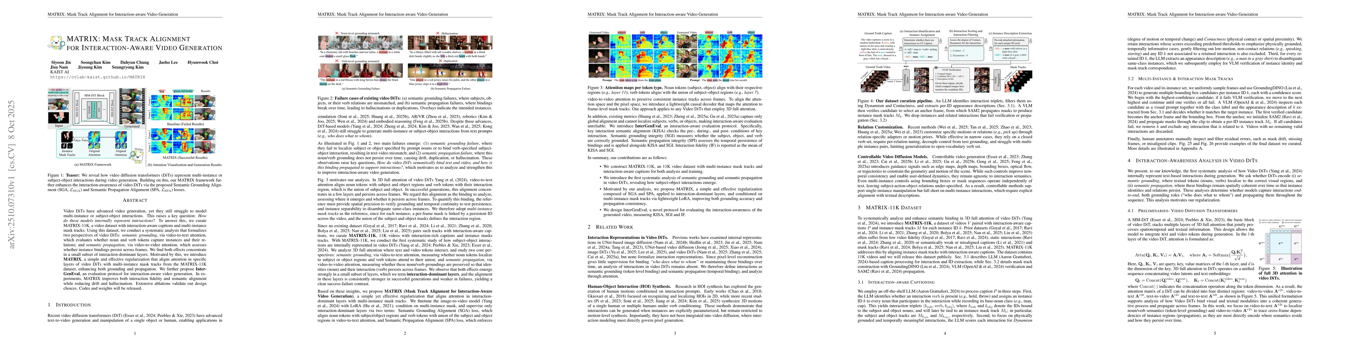 Thumbnail for MATRIX: Mask Track Alignment for Interaction-aware Video Generation