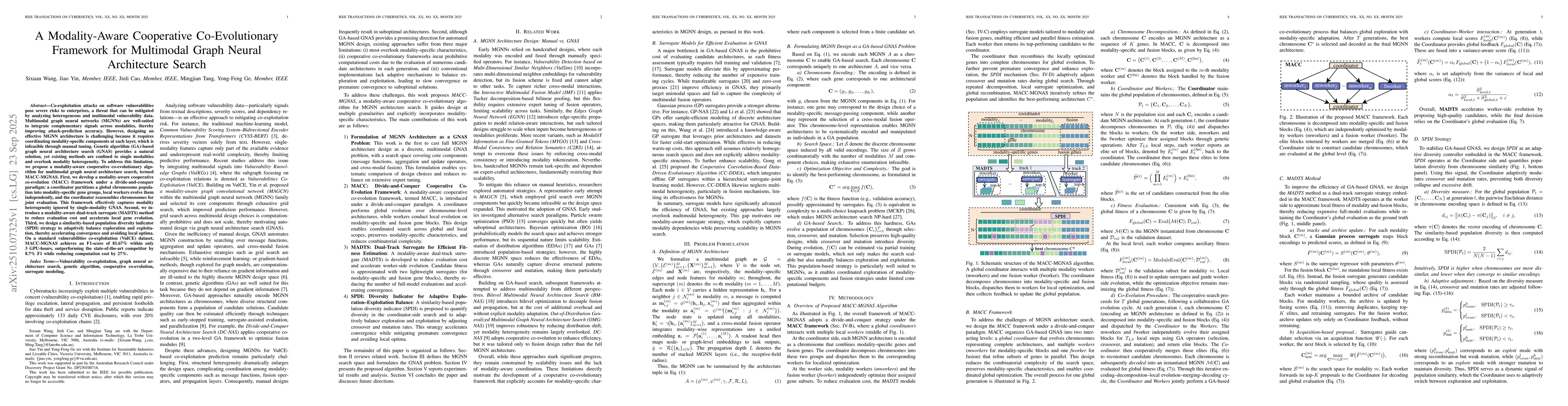 Thumbnail for A Modality-Aware Cooperative Co-Evolutionary Framework for Multimodal
  Graph Neural Architecture Search