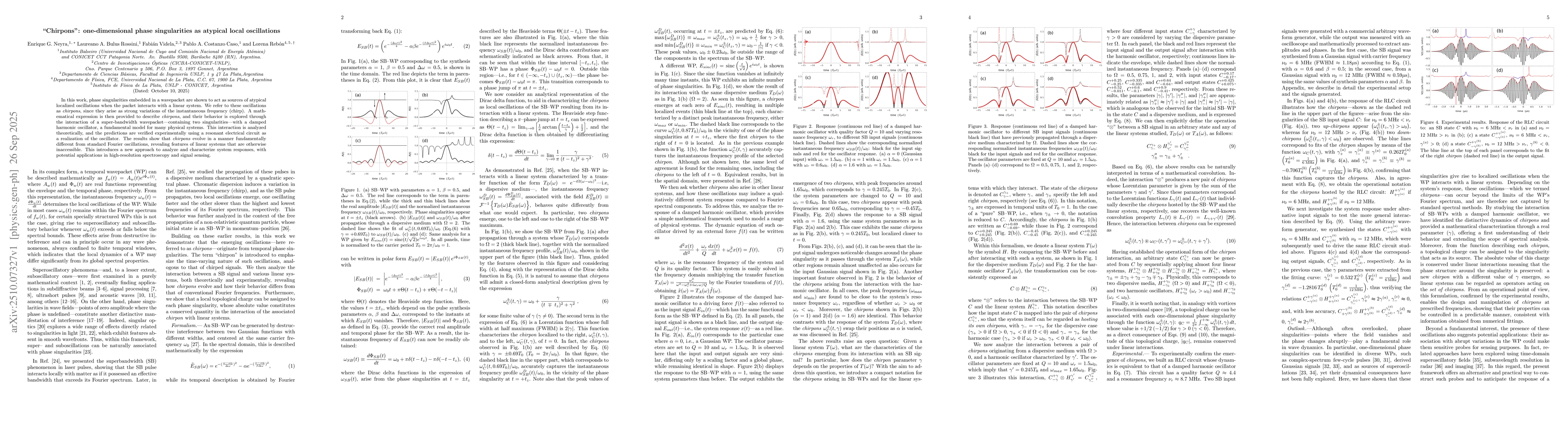 Thumbnail for "Chirpons": one-dimensional phase singularities as atypical local
  oscillations