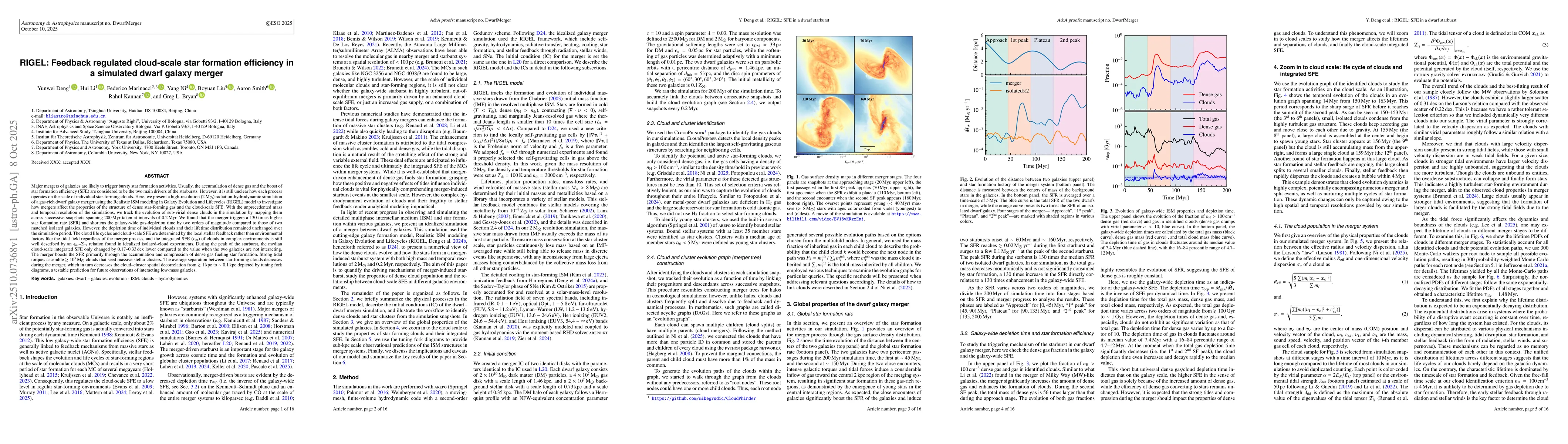 Thumbnail for RIGEL: Feedback regulated cloud-scale star formation efficiency in a
  simulated dwarf galaxy merger