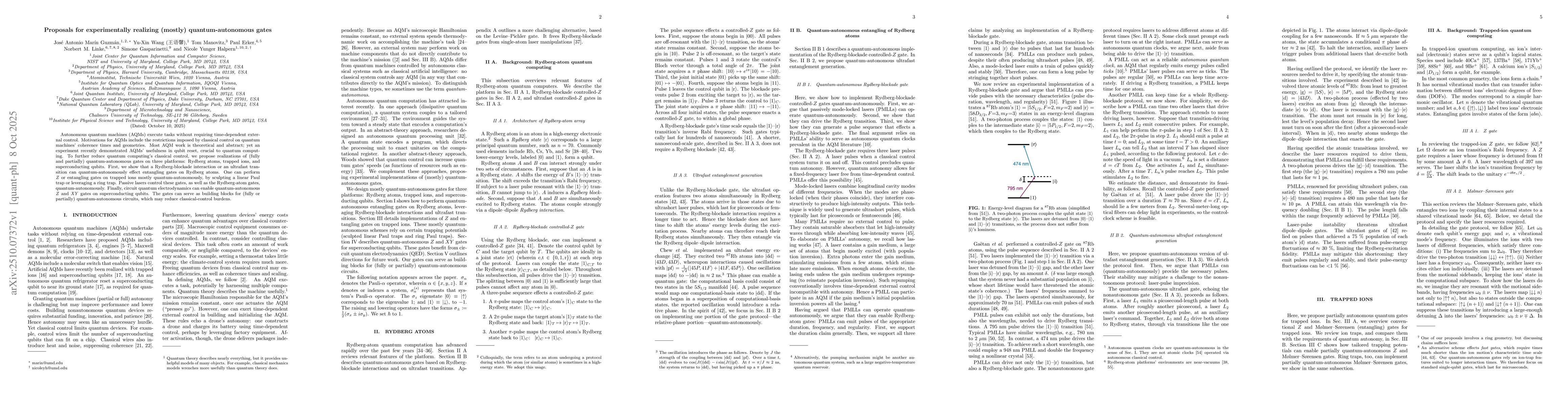Thumbnail for Proposals for experimentally realizing (mostly) quantum-autonomous gates