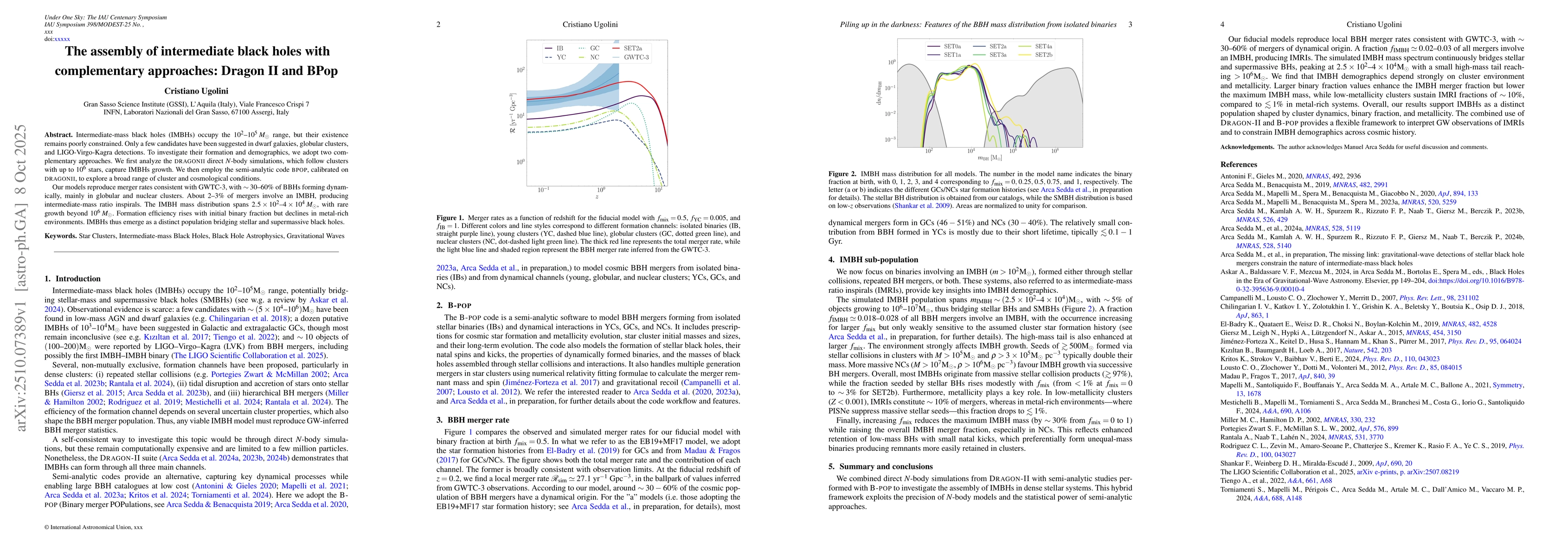 Thumbnail for The assembly of intermediate black holes with complementary approaches:
  Dragon II and BPop