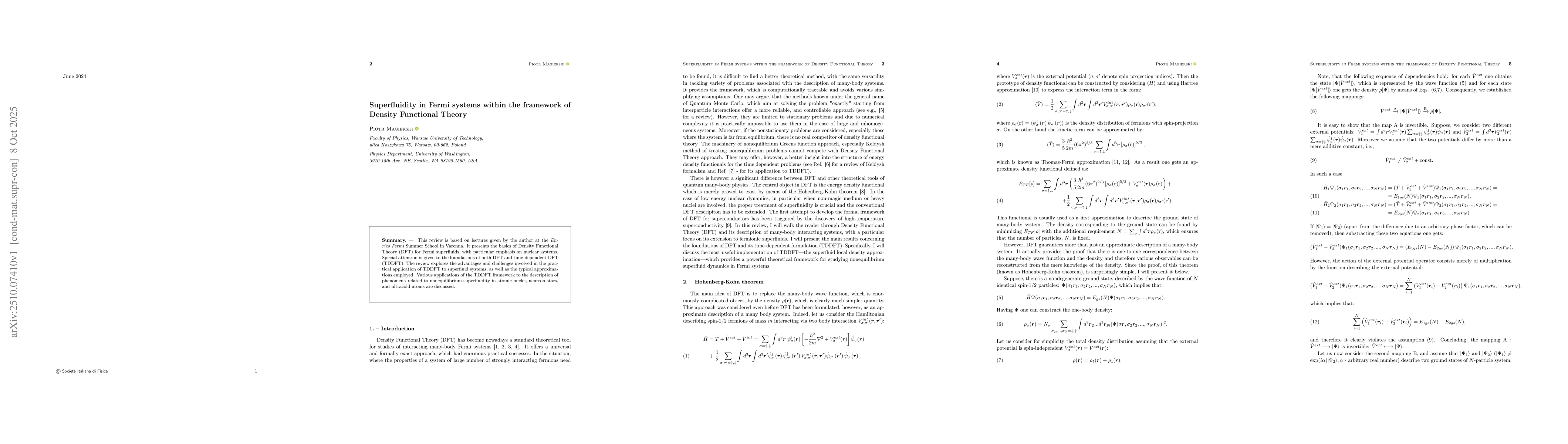 Thumbnail for Superfluidity in Fermi systems within the framework of Density
  Functional Theory