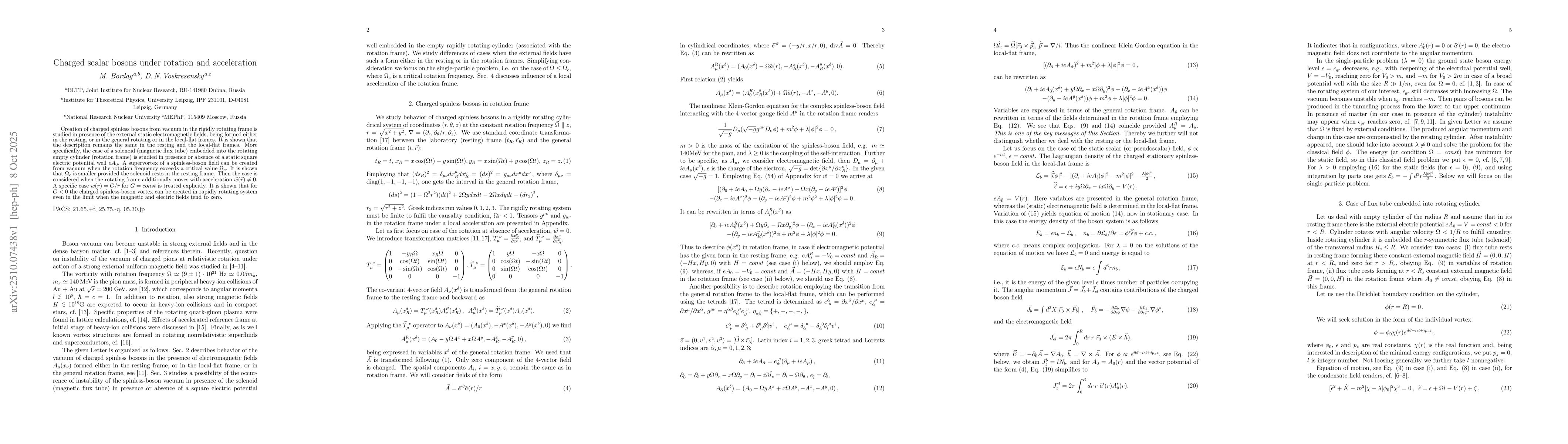 Thumbnail for Charged scalar bosons under rotation and acceleration