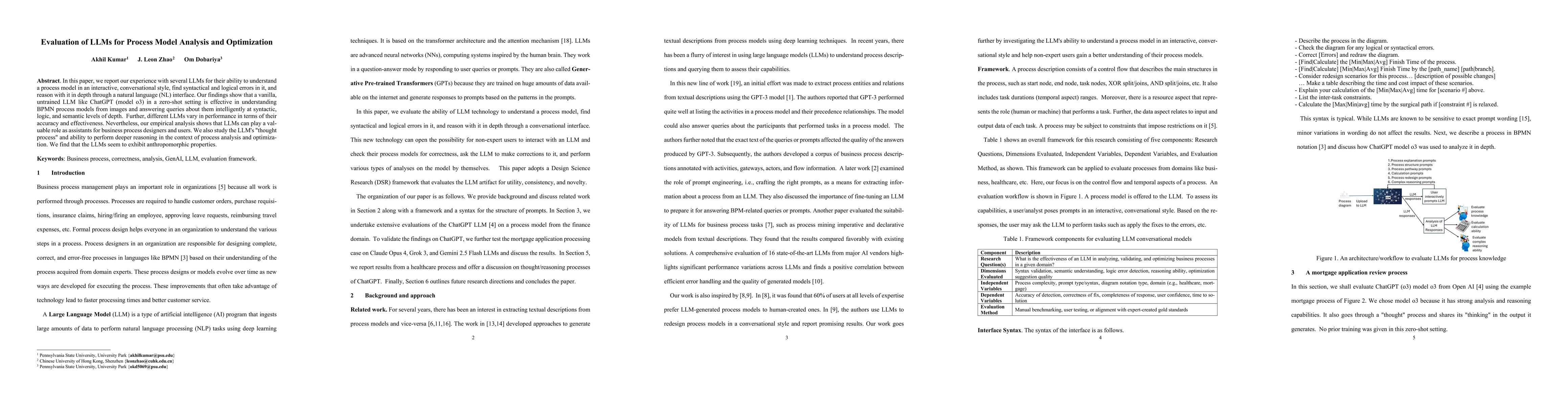 Thumbnail for Evaluation of LLMs for Process Model Analysis and Optimization