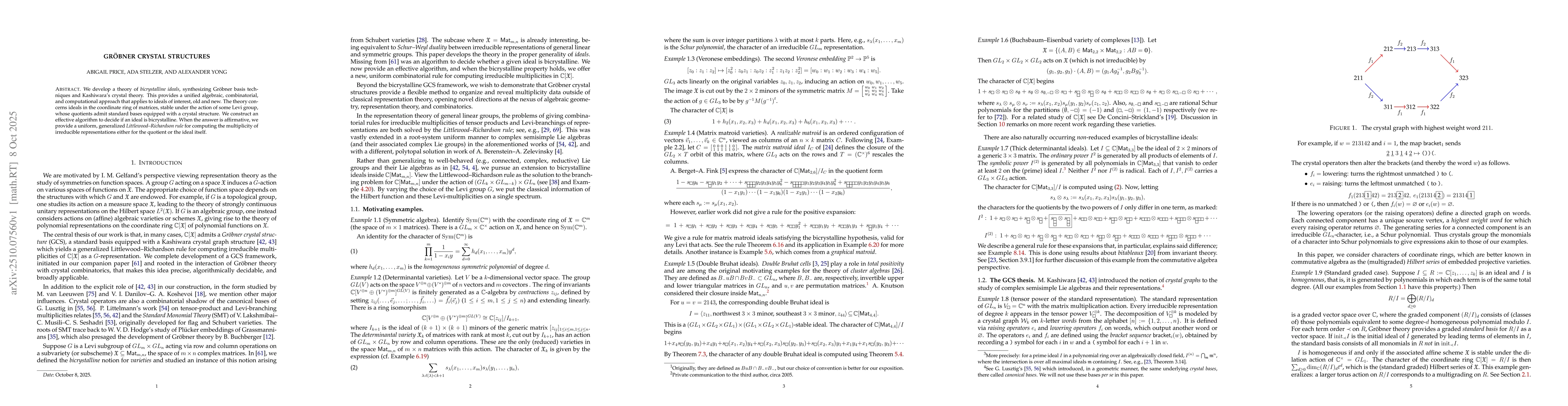 Thumbnail for GrĂśbner crystal structures