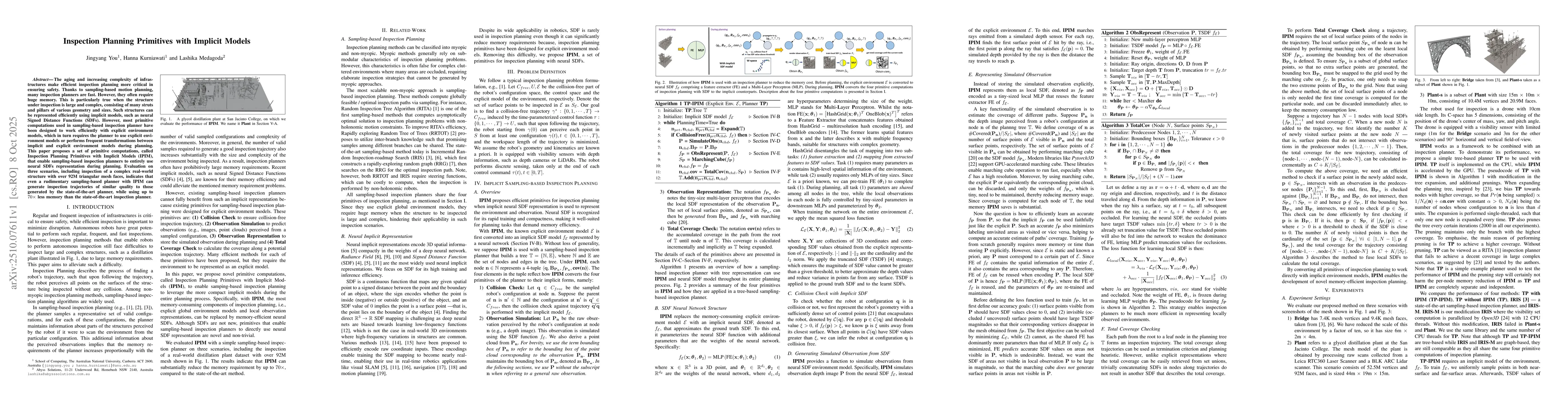Thumbnail for Inspection Planning Primitives with Implicit Models