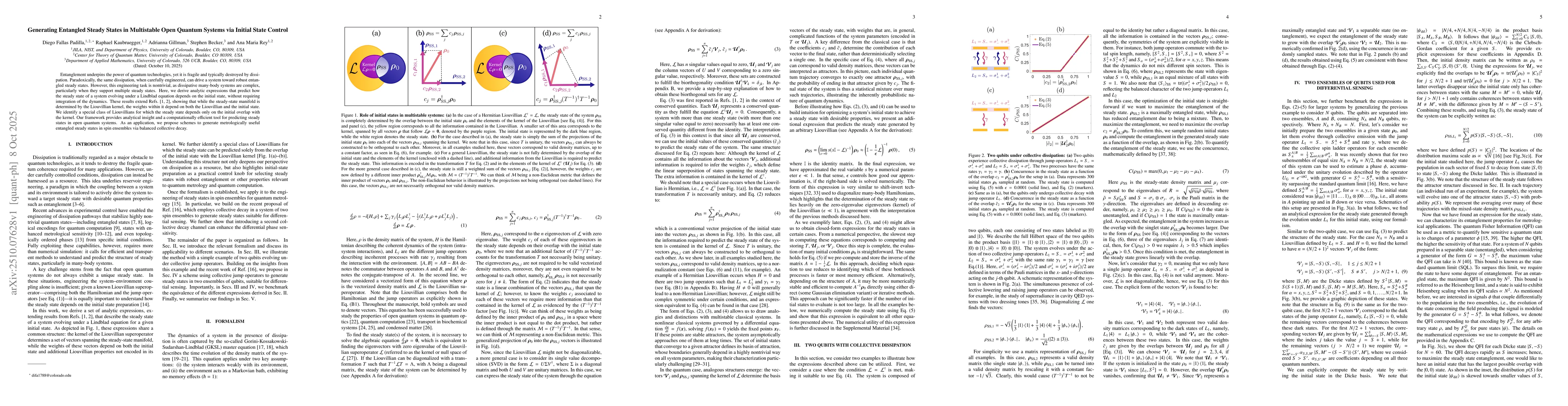 Thumbnail for Generating Entangled Steady States in Multistable Open Quantum Systems
  via Initial State Control