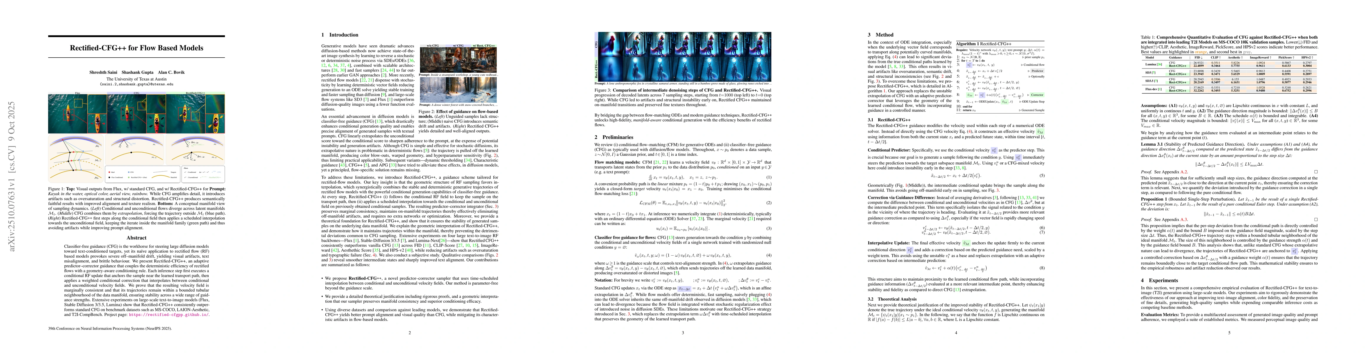 Thumbnail for Rectified-CFG++ for Flow Based Models