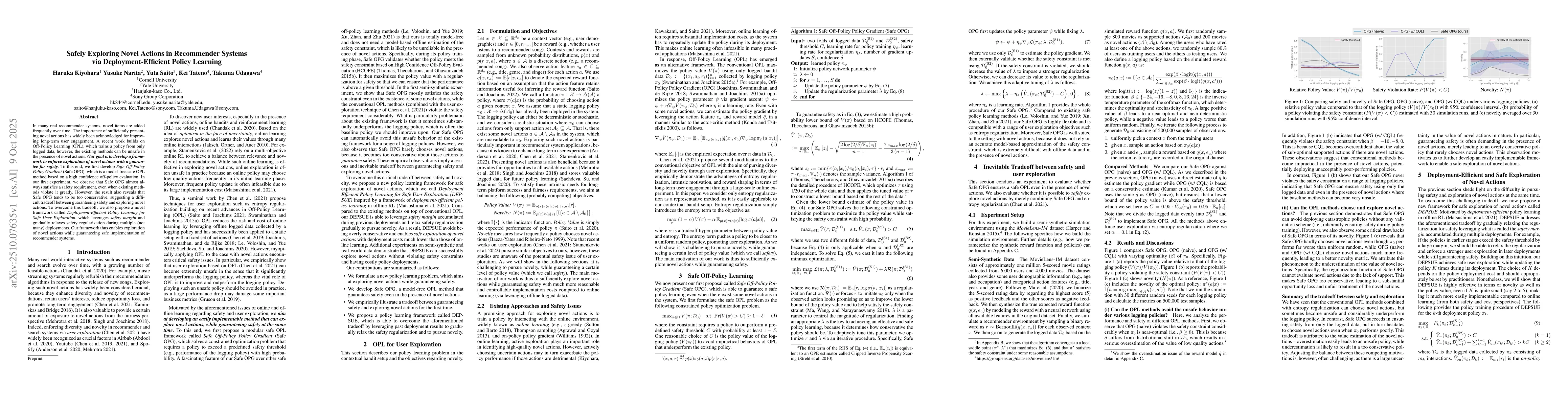 Thumbnail for Safely Exploring Novel Actions in Recommender Systems via
  Deployment-Efficient Policy Learning