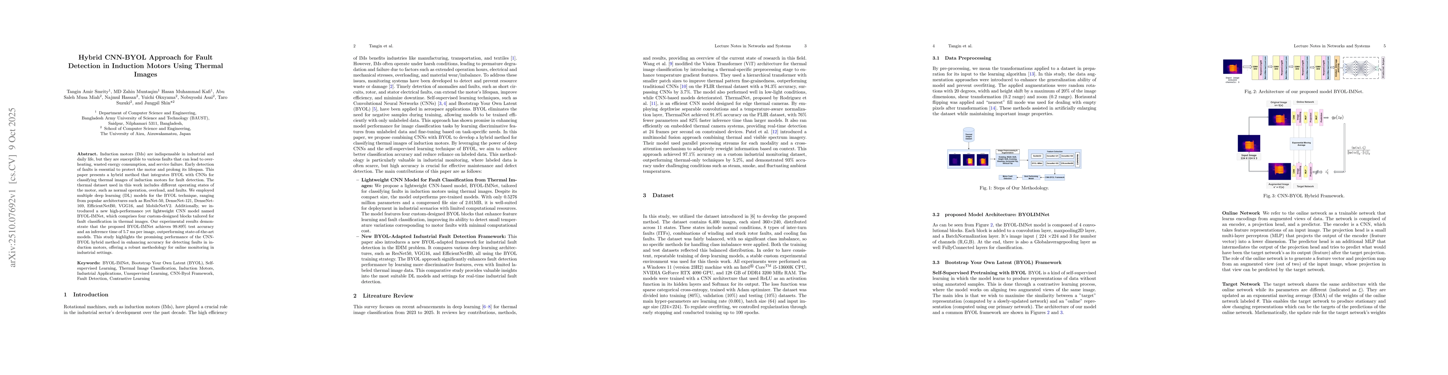 Thumbnail for Hybrid CNN-BYOL Approach for Fault Detection in Induction Motors Using
  Thermal Images