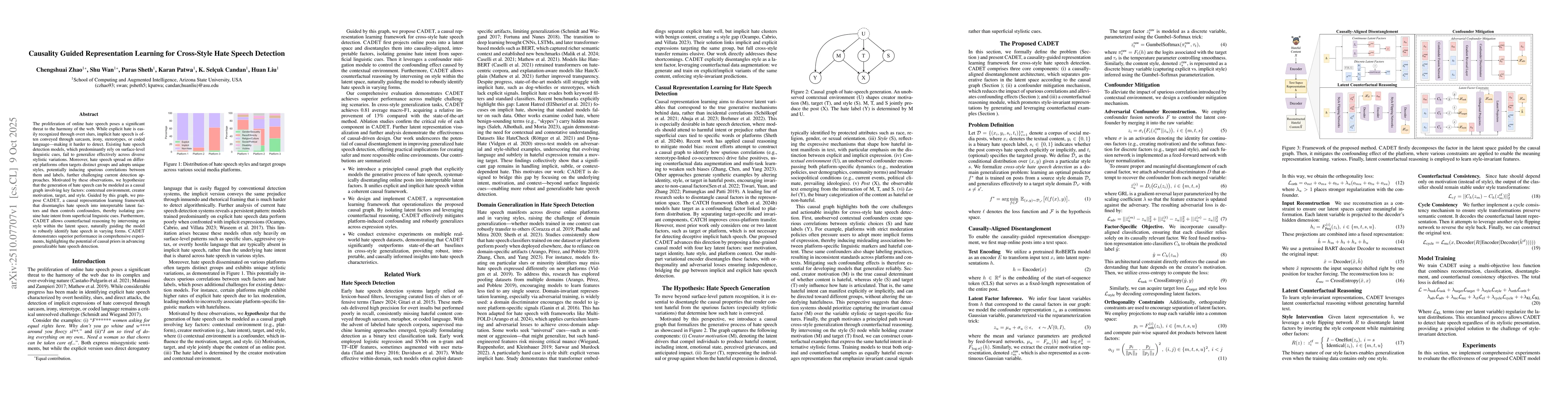 Thumbnail for Causality Guided Representation Learning for Cross-Style Hate Speech
  Detection