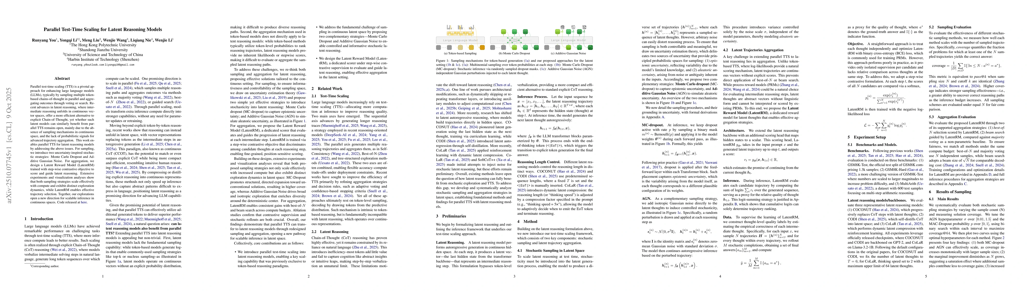 Thumbnail for Parallel Test-Time Scaling for Latent Reasoning Models