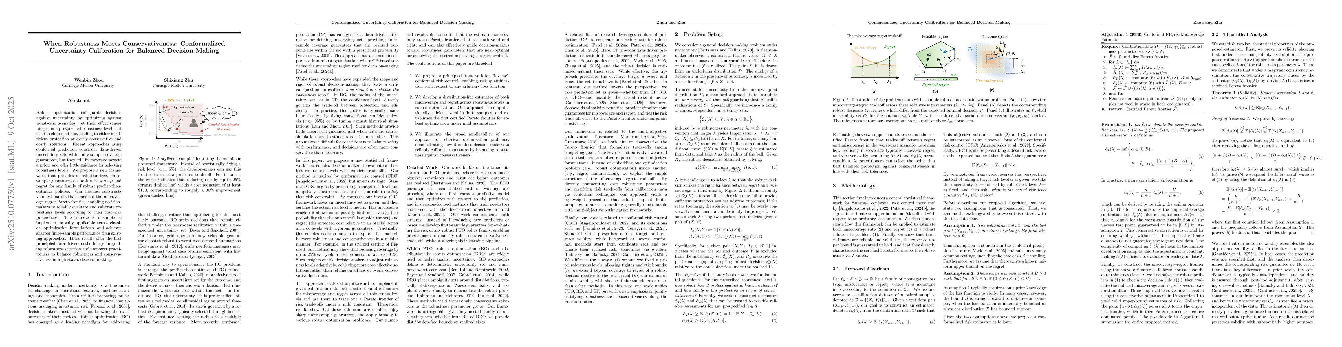 Thumbnail for When Robustness Meets Conservativeness: Conformalized Uncertainty
  Calibration for Balanced Decision Making