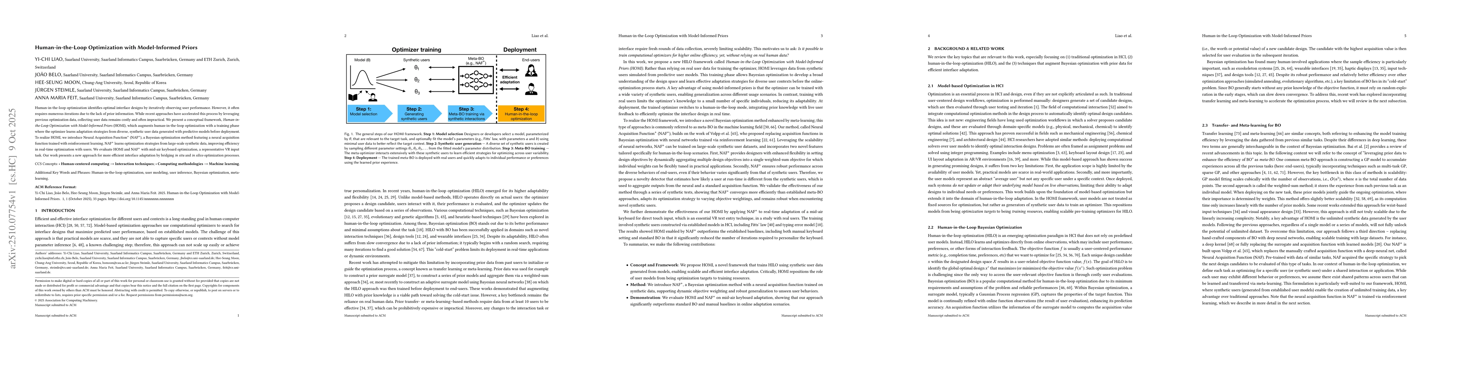 Thumbnail for Human-in-the-Loop Optimization with Model-Informed Priors