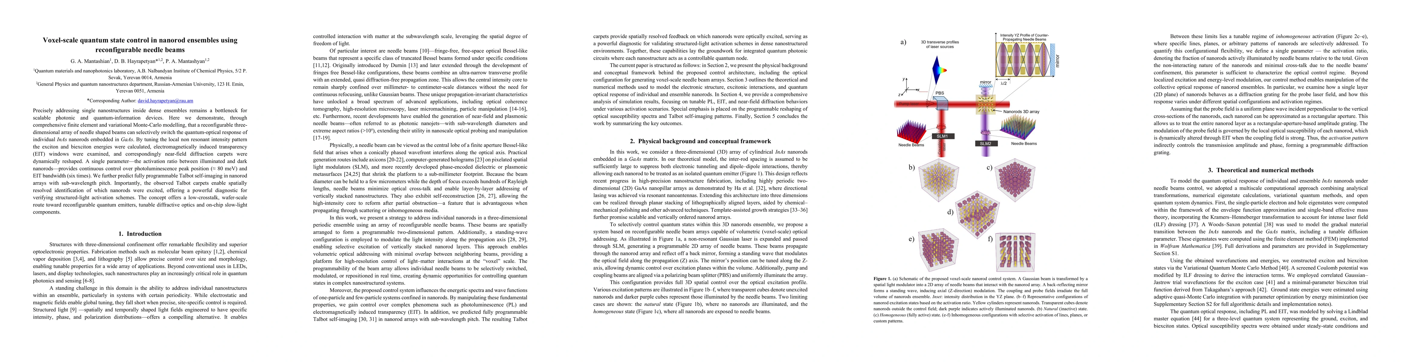 Thumbnail for Voxel-scale quantum state control in nanorod ensembles using
  reconfigurable needle beams