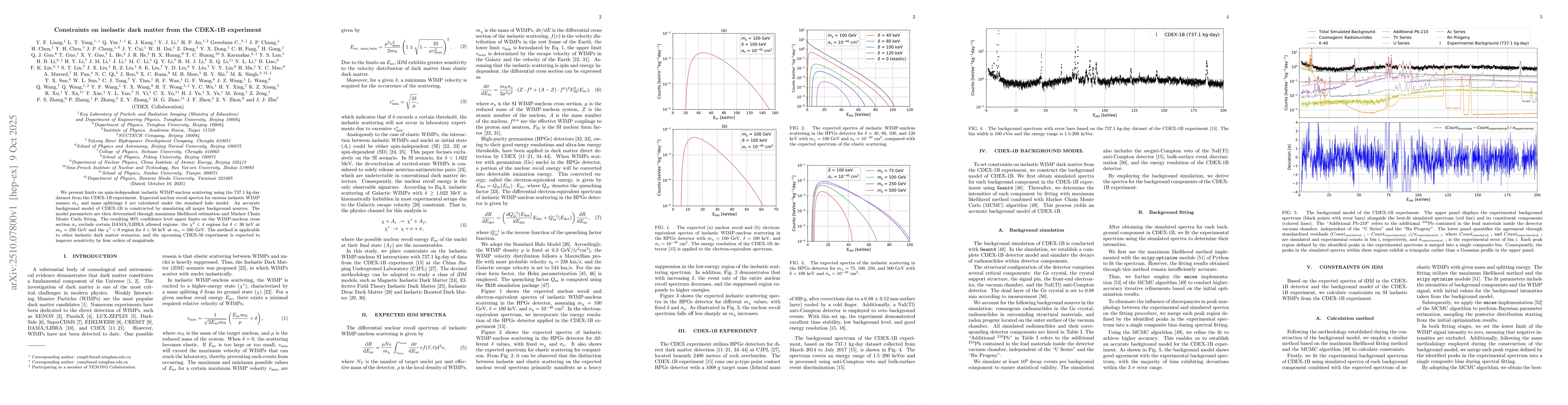 Thumbnail for Constraints on inelastic dark matter from the CDEX-1B experiment