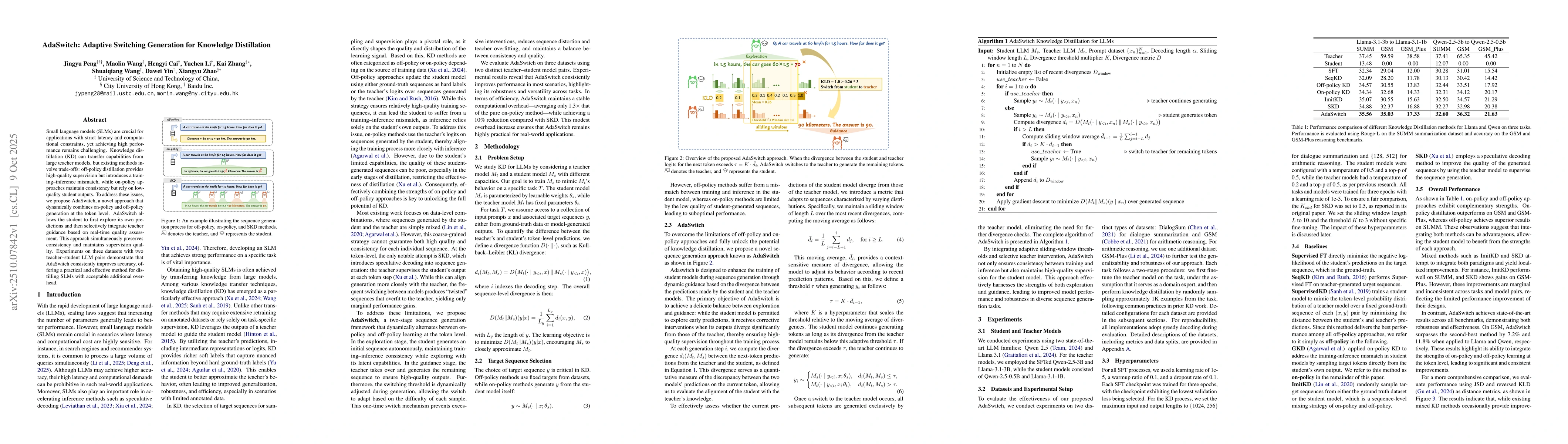 Thumbnail for AdaSwitch: Adaptive Switching Generation for Knowledge Distillation