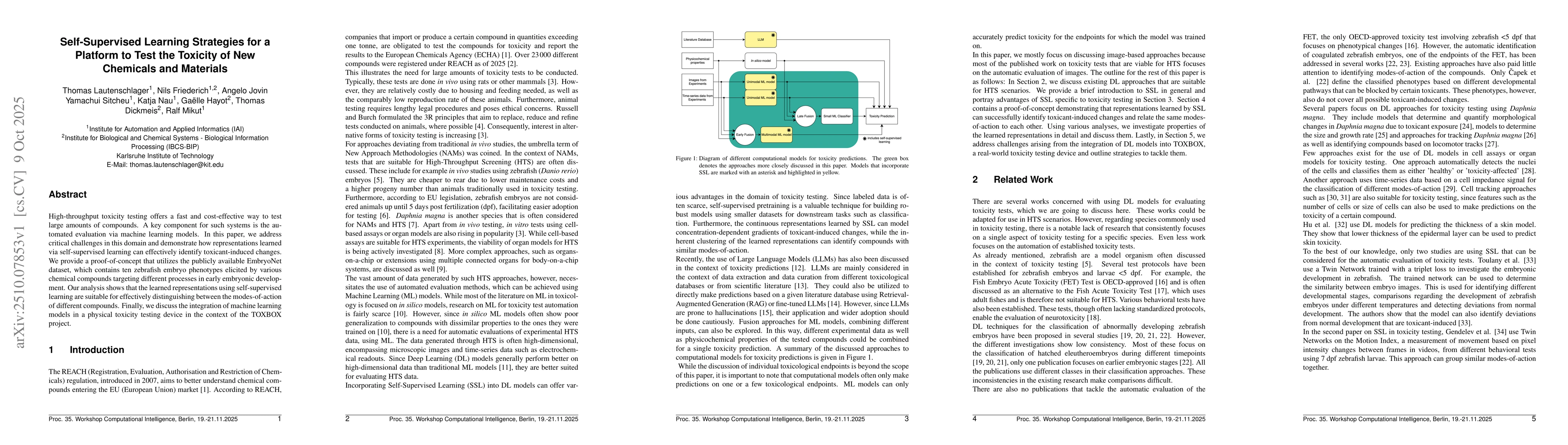 Thumbnail for Self-Supervised Learning Strategies for a Platform to Test the Toxicity
  of New Chemicals and Materials
