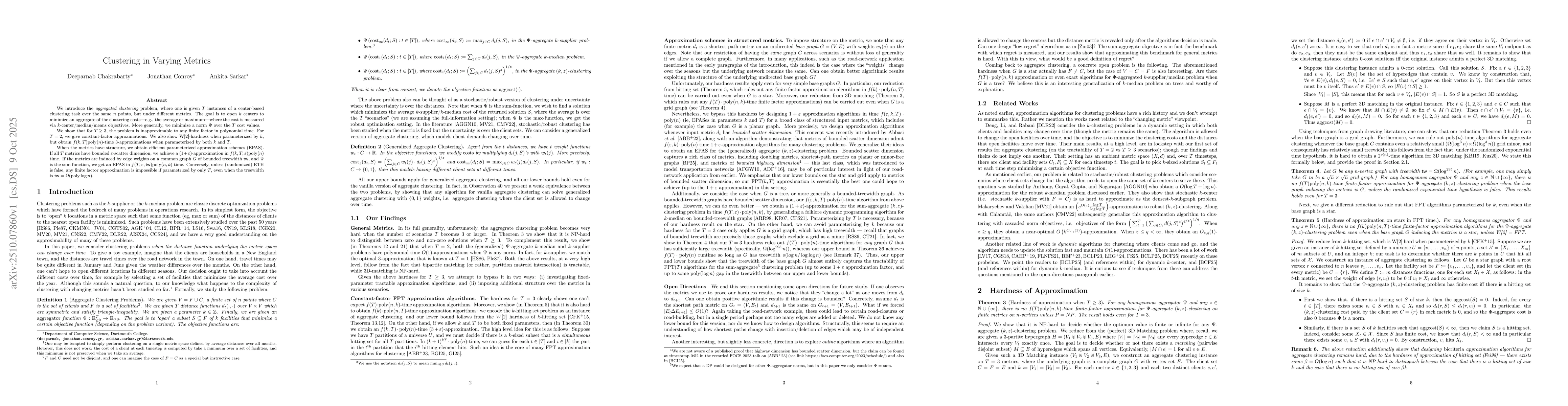 Thumbnail for Clustering in Varying Metrics