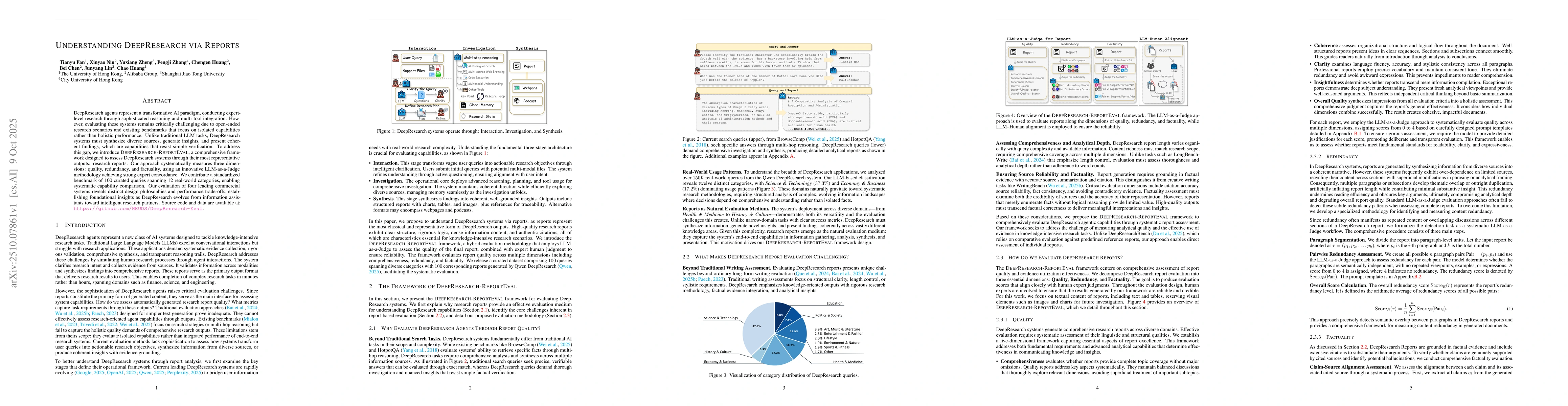 Thumbnail for Understanding DeepResearch via Reports