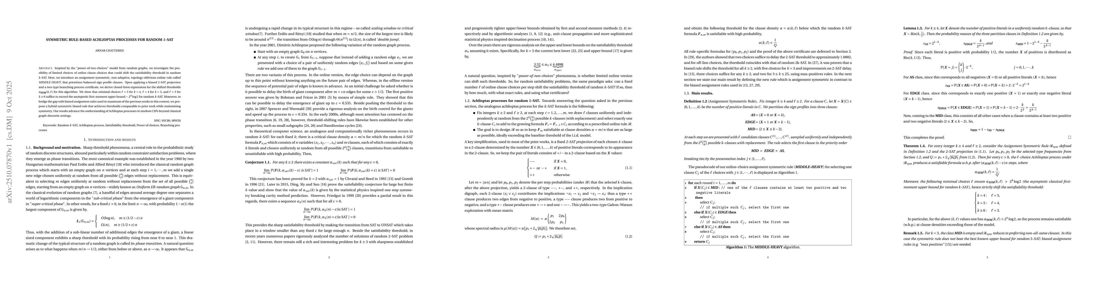 Thumbnail for Symmetric Rule-Based Achlioptas Processes for Random $k$-SAT